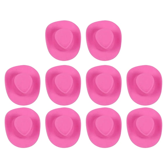Cowboy Hat Shaped Bottle Toppers Mini Cowboy Hat Decor Set 10 Pcs Western Miniature Hat Decor for Bottle Toppers Cake Decorations Doll Crafts and Rodeo Party Supplies