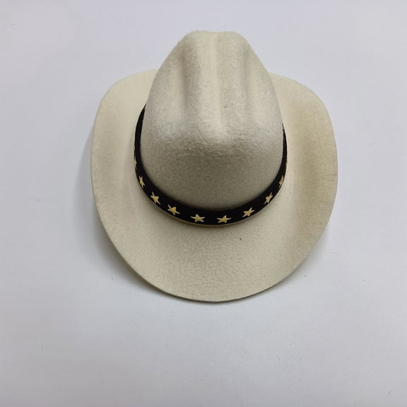 Cowboy Hat For Small Dogs And Cats Puppy, Crafted With A Classic Western Design And Star-Accented Band For A Stylish Look, Adjustable Strap Allows For A Secure Fit On Various