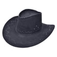 thumbnail image 1 of Cowboy Hat Stitched Black Hats Unisex One Size Adult Fancy Dress Party Book Week Halloween, 1 of 1
