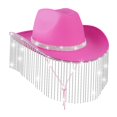 thumbnail image 1 of Cowboy Hat Stylish Comfortable Durable Sunhat for Carnival Festivals Parties Pink, 1 of 9