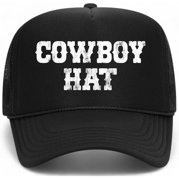 Cowboy Hat Trucker Hat | Vintage Trendy Funny Cowgirl Country Western Summer | Premium Mesh Foam Snapback For Men & Women Unisex