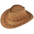 thumbnail image 1 of Cowboy Hat VLOOCKLW Adjustable Felt Wide Brim Western Cowboy Hat for Parties for Women, 1 of 2