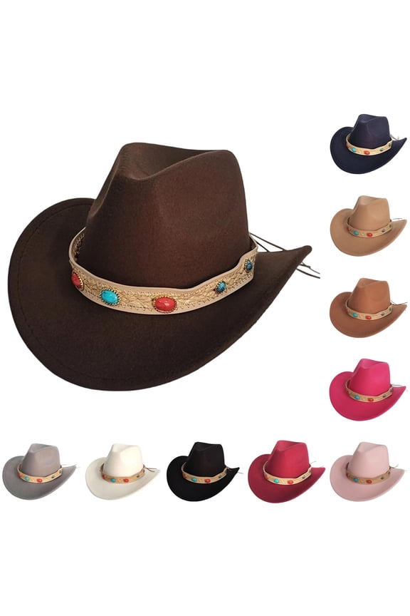 Cowboy Hat Western Style Fedora European & Fashion & Couples Hat Rancher Hat Sombrero Hats Party Pack Space Cowboy Make America Great Hat Cowboy Stuff for Boys Age 6 Hat Cowboy Hat for Women Light up