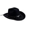 thumbnail image 1 of Cowboy Hat for Men Women Suede Western Leather Cowgirl Hats Uniex Hat,One Size, 1 of 4
