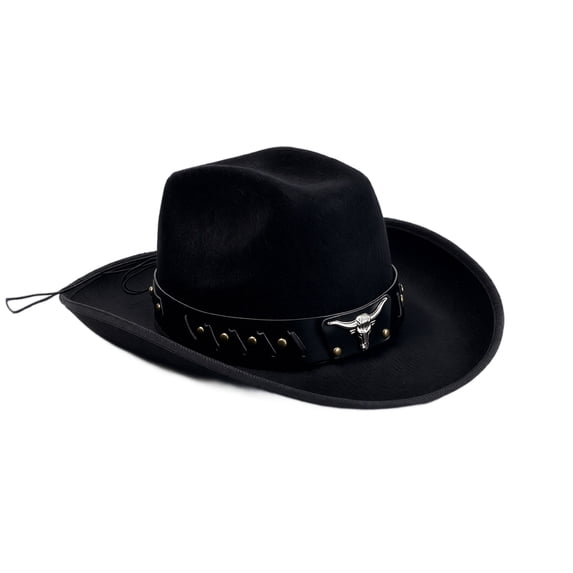 Cowboy Hat for Men Women Suede Western Leather Cowgirl Hats Uniex Hat,One Size