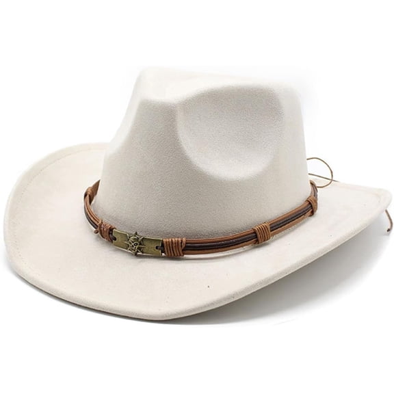 Cowboy Hat for Women Men Western Cowgirl Hats Suede Cowboy Hat for Rodeo, Farming,Traveling,Outdoor Work