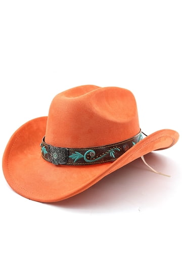 Womens Cowboy Hats in Womens Hats | Orange - Walmart.com display picture 1