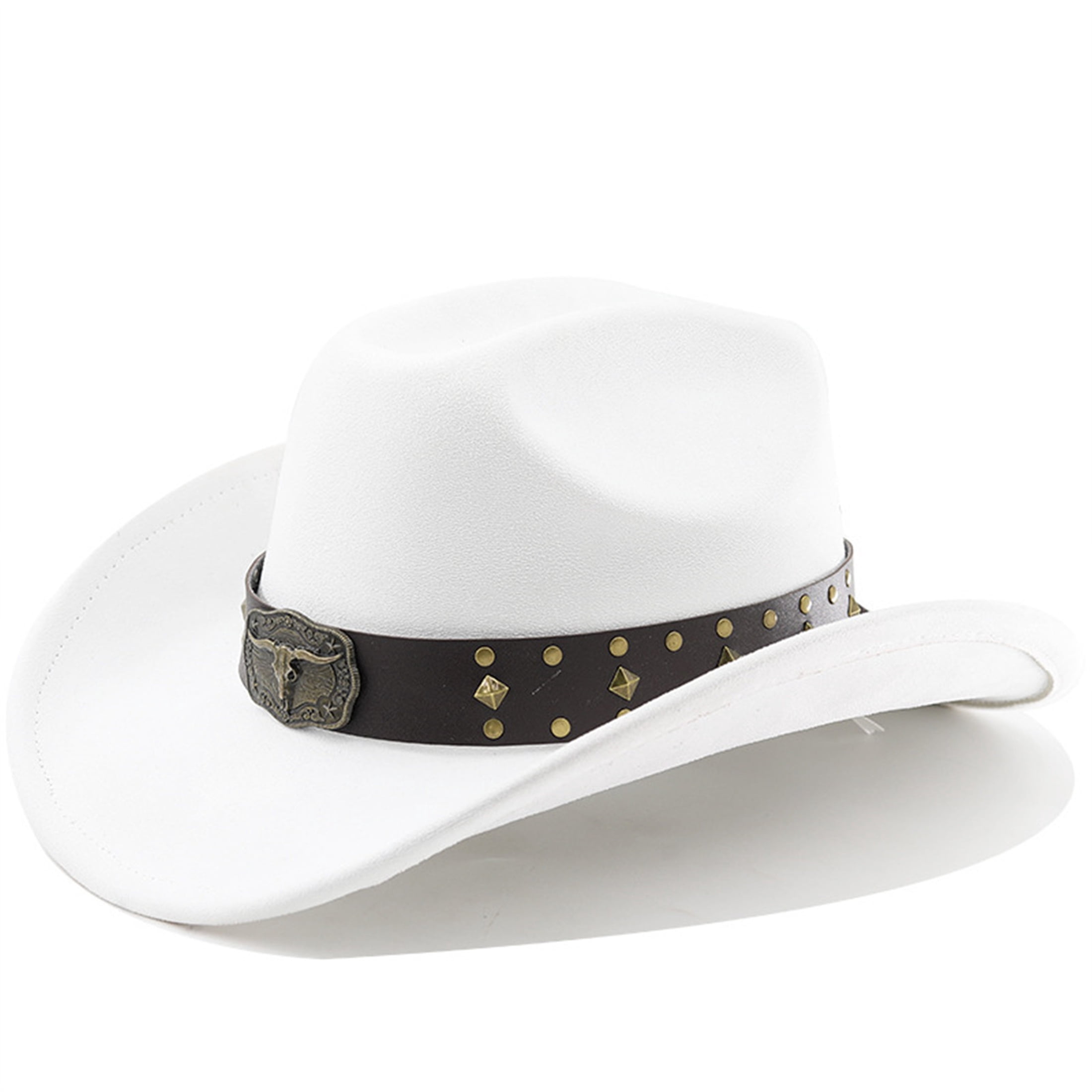 Cowboy Hat for Women Men with Shapeable Wide Brim Western 