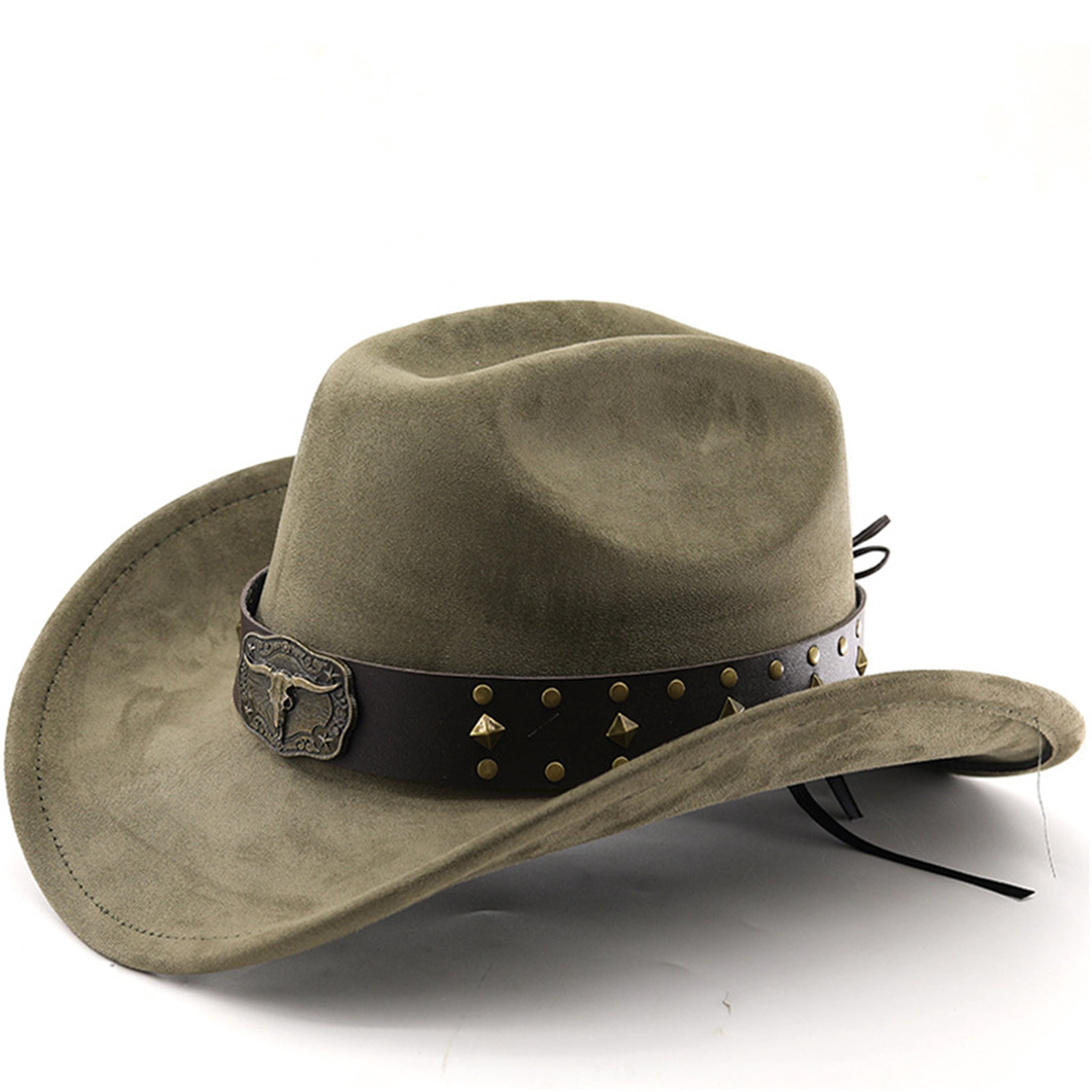 8936 Cowboy Hat For Women Men With Shapeable Wide Brim Western Suede Hat Cowboy Hat for Women Men with Shapeable Wide Brim Western  main image 3