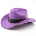 thumbnail image 1 of Cowboy Hat for Women Men with Shapeable Wide Brim Western Suede Hat for Cowboys and Cowgirls, 1 of 7