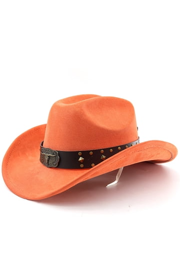 Womens Cowboy Hats in Womens Hats | Orange - Walmart.com display picture 3