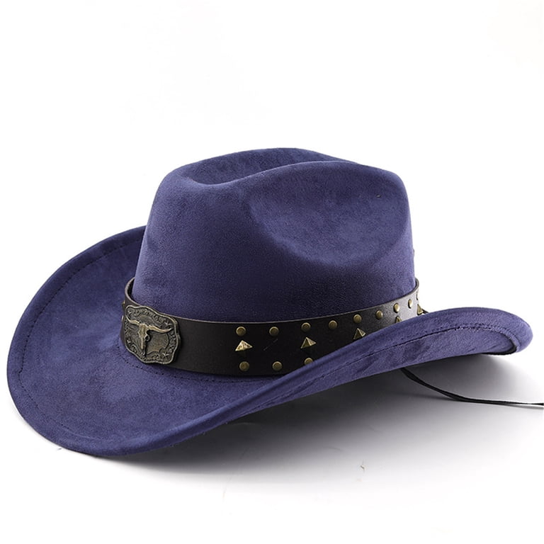 Shapeable Wide Brim Western Suede Cowboy Hat with Adjustable Strap LIDHAY Cowboy Hat for Women Men with Shapeable Wide Brim  main image 2