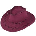 thumbnail image 1 of Cowboy Hat for Women and Men Retro Shapeable Wide Brims Fedora Hats Party Holiday Felts Classic Western Hats, 1 of 1