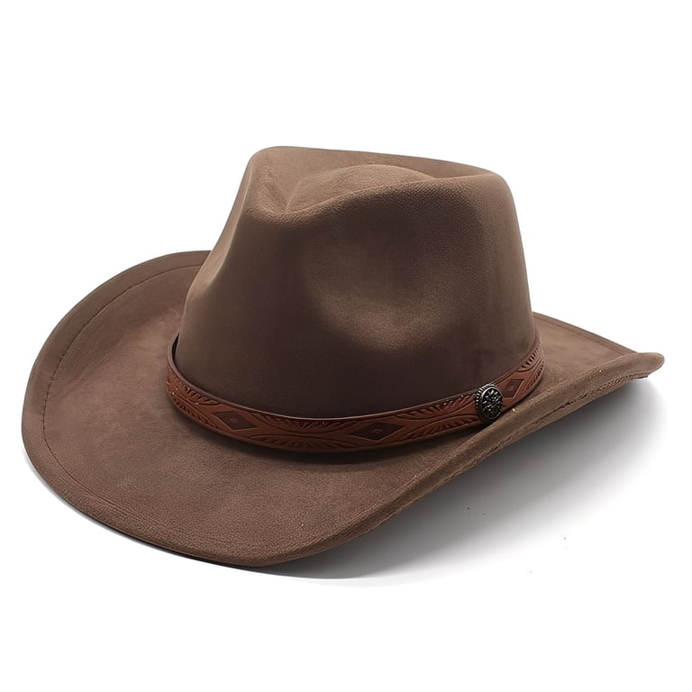 LanRunTech Cowboy Hat for Women and Men, Wide Brim Panama 