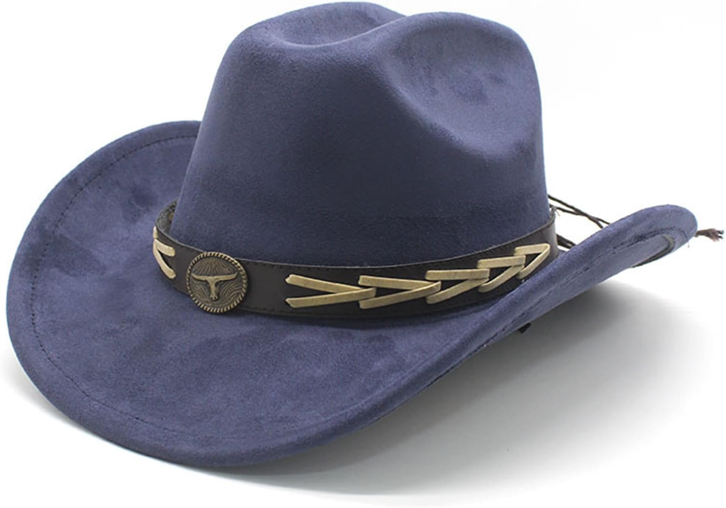 Wide Brim Felt Fedora Hat with Detachable Belt Buckle Jaxon Hats | Colorado Ultra Wide Brim Wool Felt Fedora Hat  main image 3