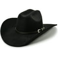 Cowboy Hat for Women and Men with Shapeable Wide Brim Felt Cattleman