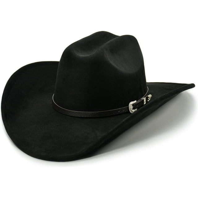 Cowboy Hat for Women and Men with Shapeable Wide Brim Felt Cattleman