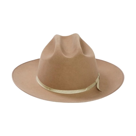 Cowboy Hats Victorian Age Classical Hat with Decorative Woven Belt Solid Color