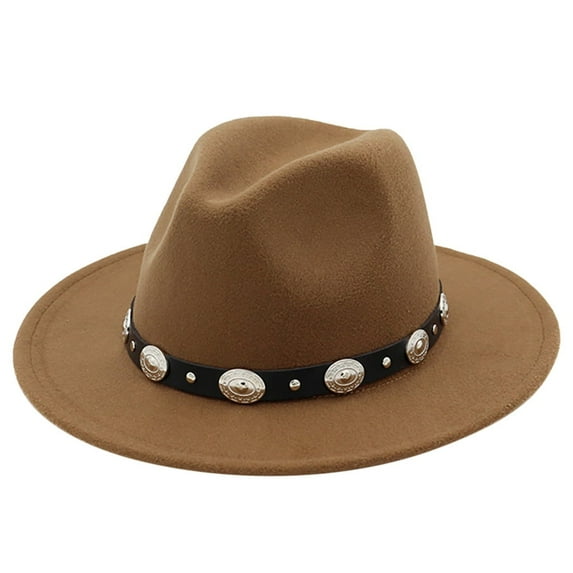 Cowboy Hats for Men Classic Outdoor Fedora Hats Khaki Hat Caps for Men One Size