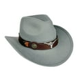thumbnail image 1 of Women Cowboy Hat Grey Hat Straw Cowboy Hats Fun Hats One Size, 1 of 4