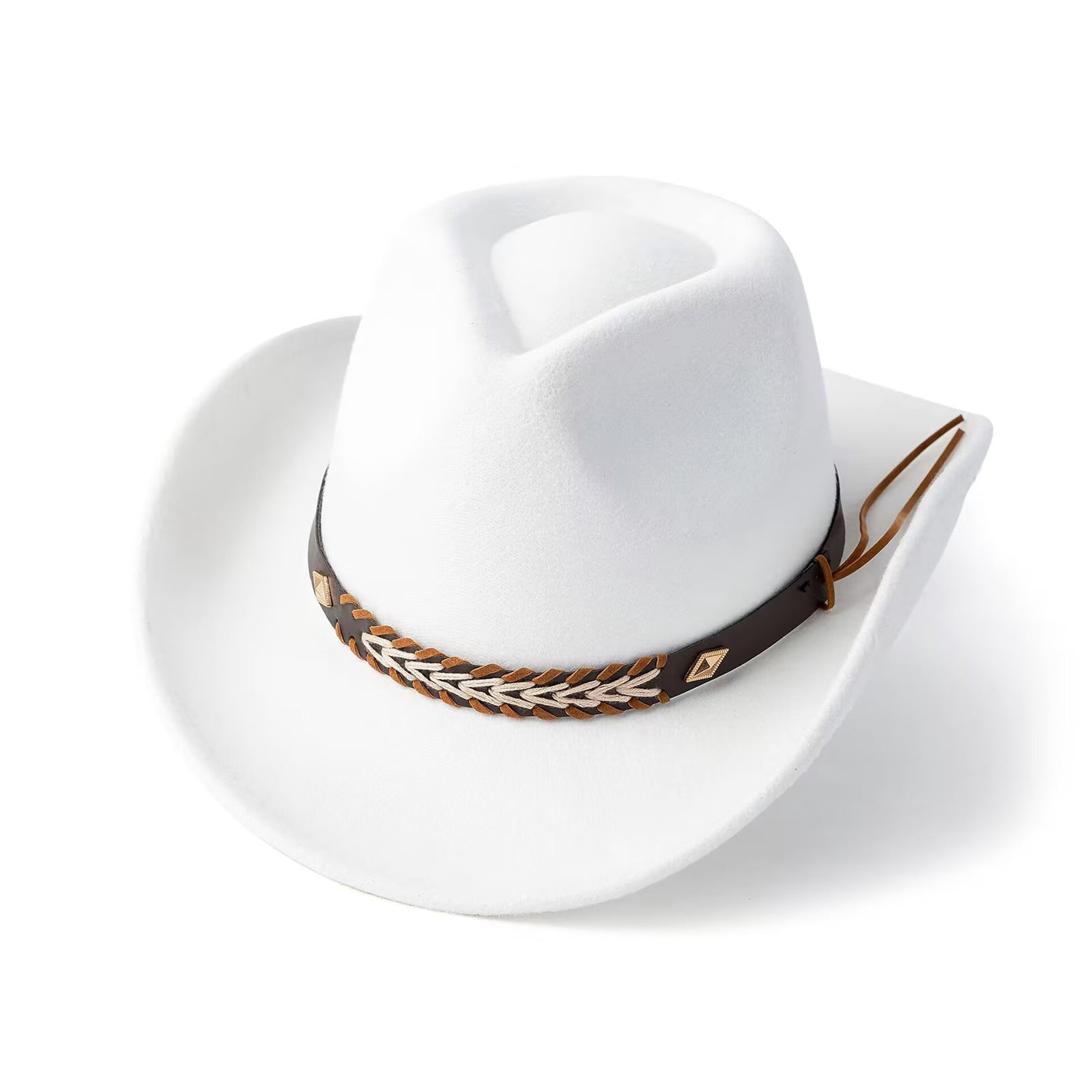 Cowboy Hat Men Blue Wide Brim Sun Beach Hat Wide Brim 