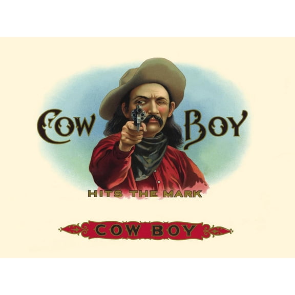 Art.com Cowboy: Hits The Mark Art Print, 16" x 12"