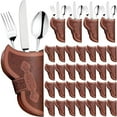 thumbnail image 1 of Cowboy Holster Silverware Holders Cardstock Western Party Tableware Supplies Cutlery Sleeve Knife and Fork Holder Vintage Utensil Holders for Western Rodeo Party Favors (120 Pcs), 1 of 7