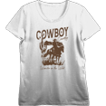 thumbnail image 1 of Cowboy Horse And Rider Women's Vivid White Crew Neck Short Sleeve Top-Medium, 1 of 3