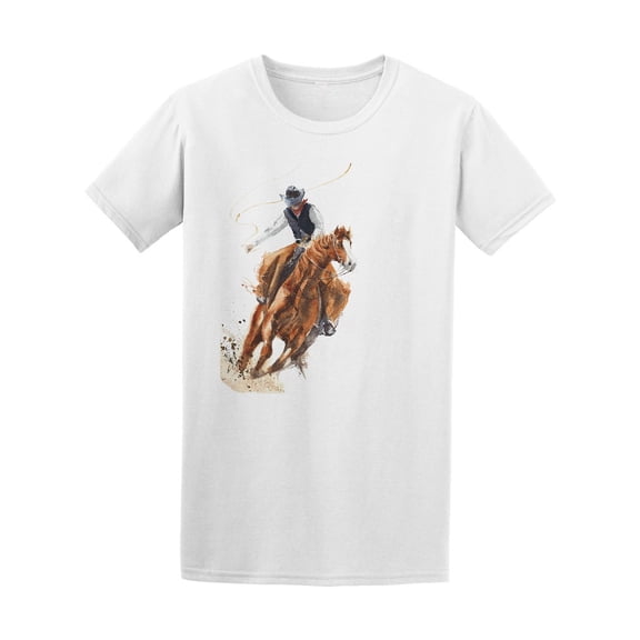 Cowboy Horse Ride Painting Tee Men's -Image by Shutterstock