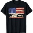 thumbnail image 1 of Cowboy Horse Riding US American Flag 4th Of July Rodeo Men T-Shirt, 1 of 4