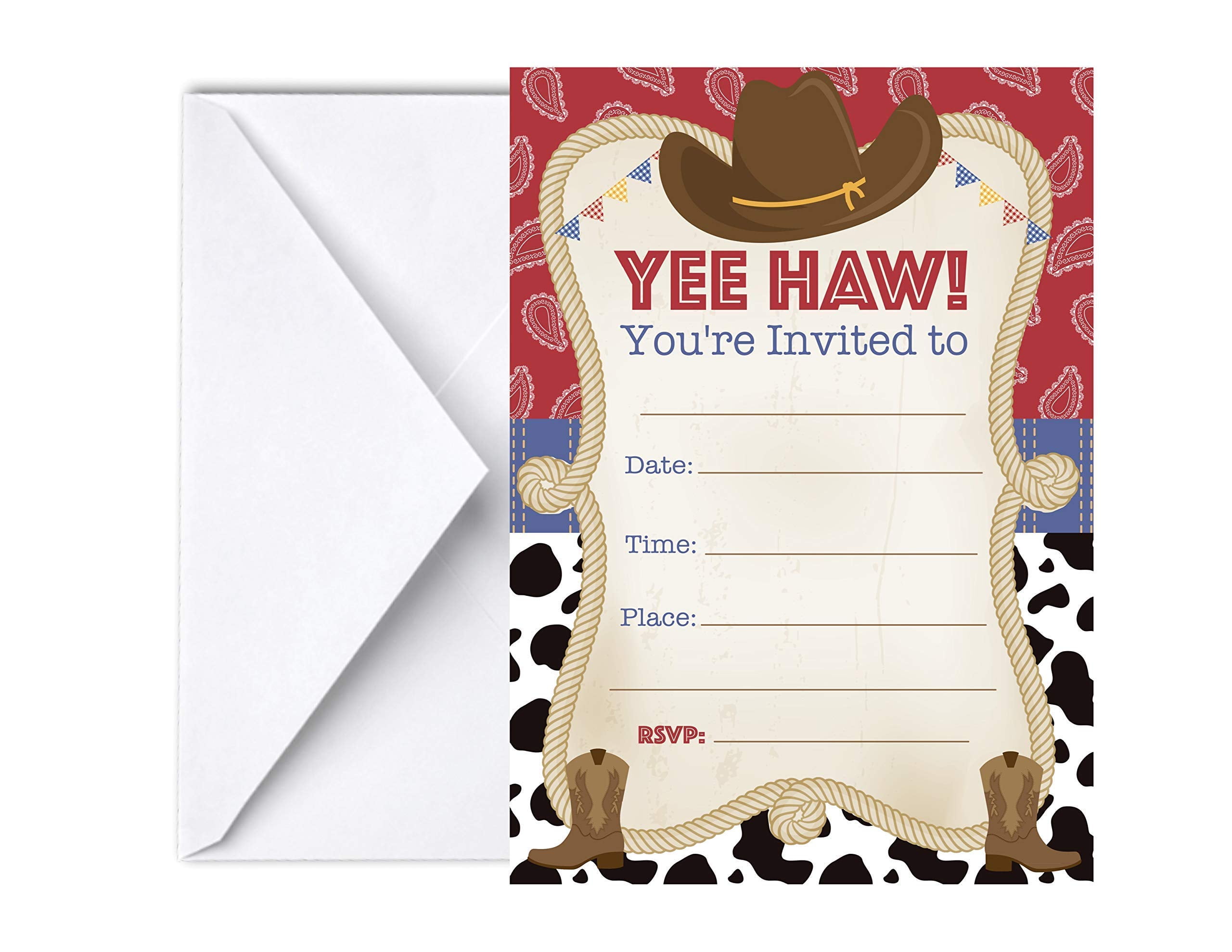Western Invitations for Parties and Events Enjoy a Wide Selection, image size:2560x1978