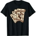 thumbnail image 1 of Cowboy Killers Retro Playing Cards Western Cowboy Skeleton T-Shirt, 1 of 5
