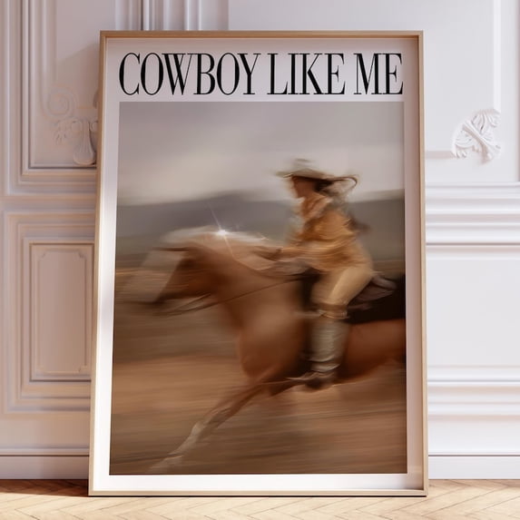 Cowboy Like Me Retro Typography Aesthetic poster Minimal Western Music ...