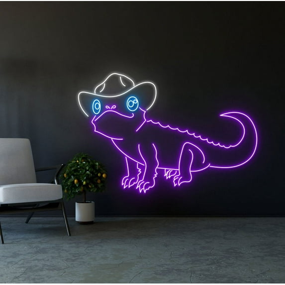 Cowboy Lizard Neon Sign, Cowboy Lizard Led Signs, Cowboy Lizard Led lights, Cowboy Lizard , Cowboy