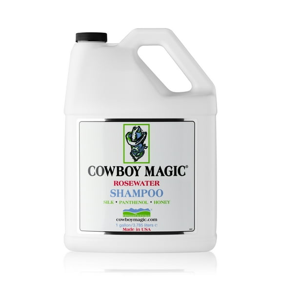 Cowboy Magic Rosewater Shampoo 1 Gallon – Fast-Acting, Deep Conditioning Formula for Hair & Skin, Creates Shine, Easy to Rinse, Perfect for Family & Pets