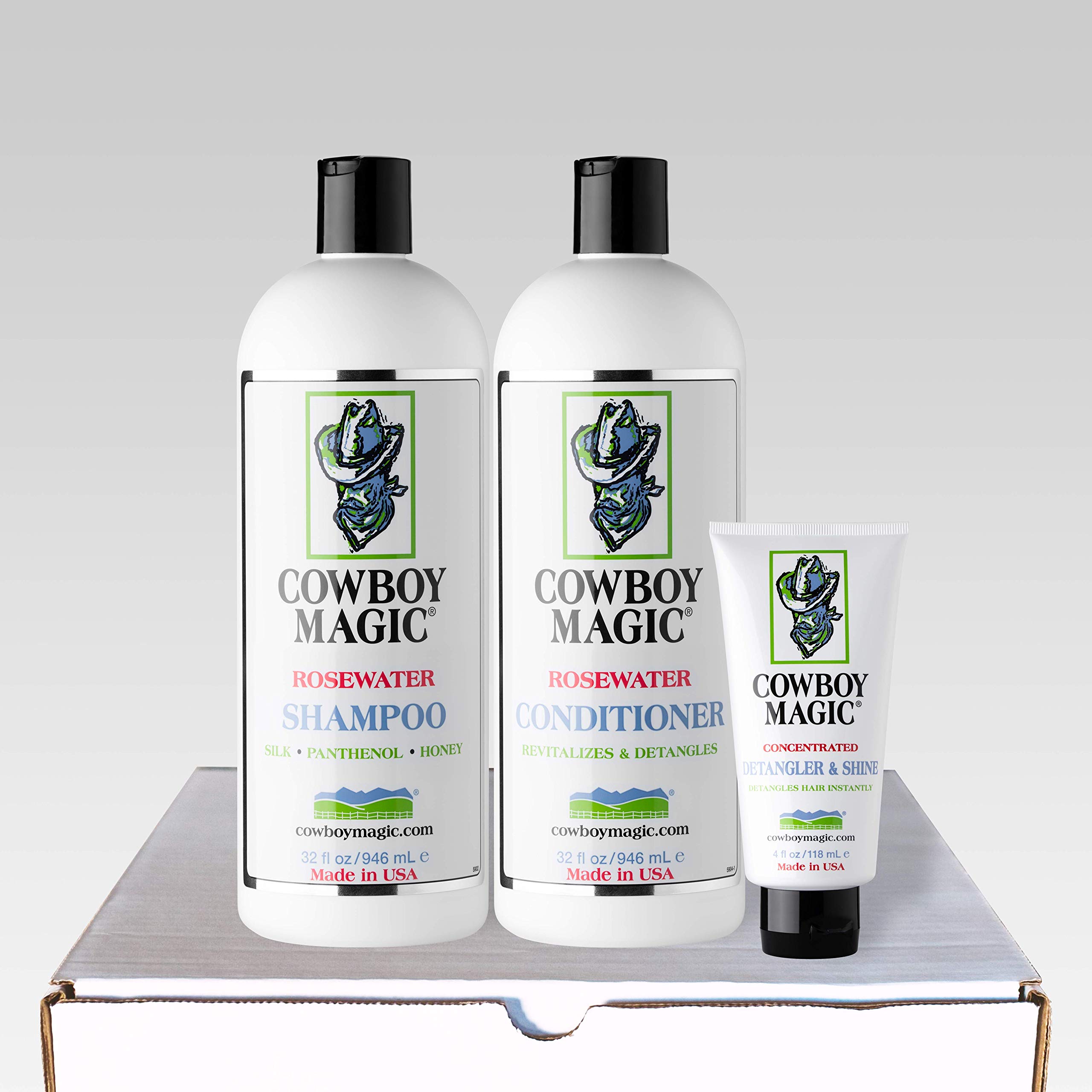 Cowboy Magic Shampoo + Conditioner Bottles (32 Oz Each), with