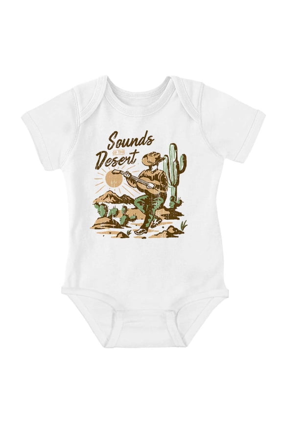 Cowboy Music Sounds of the Desert Romper Boys or Girls Infant Baby Brisco Brands NB