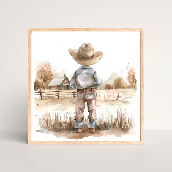Cowboy Nursery Decor, Cowboy Nursery Prints, Boys Room Wall Art, Nursery Decor, , Western Boys Decor, Boys Room Printable UNFRAMED Poster, Wall Art for Decor, Present, 8x12
