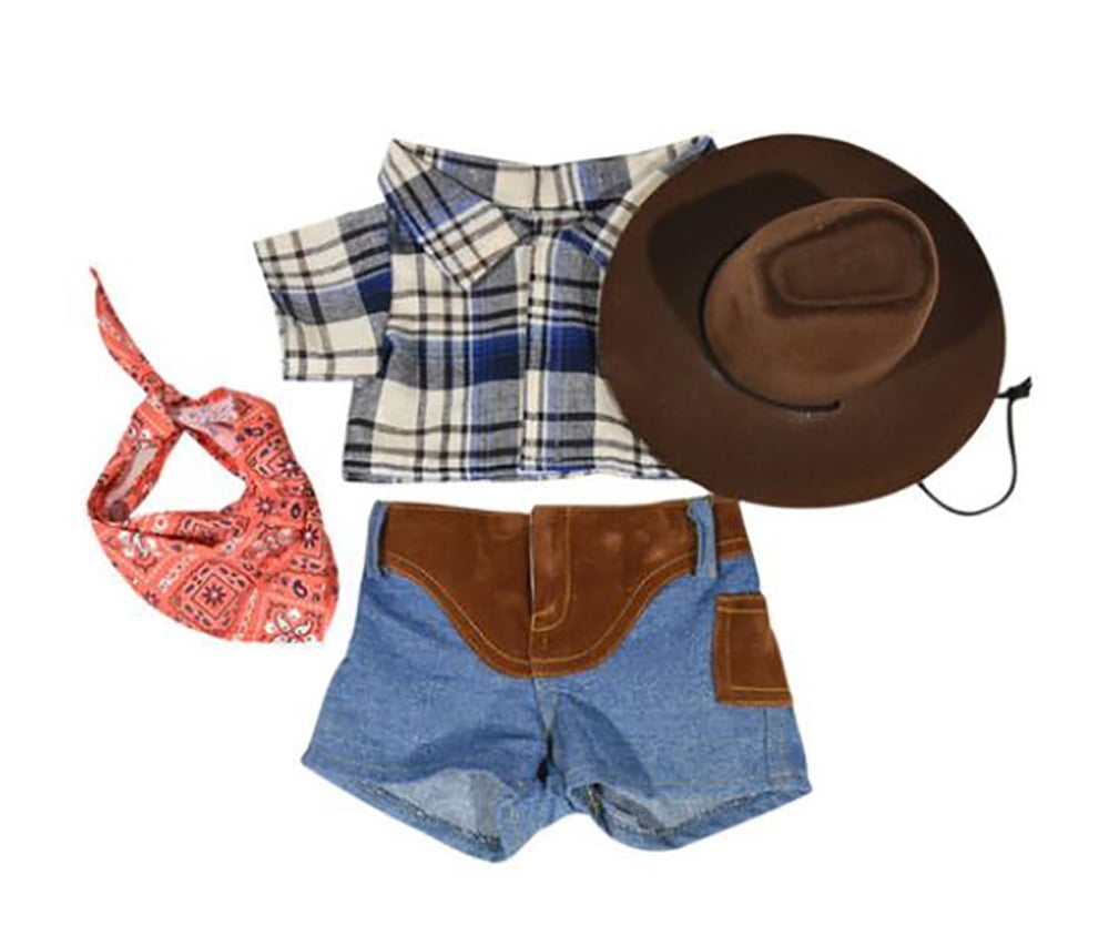 Cowboy Outfit Teddy Bear Clothes Outfit Fits Most 14 - 18 Build-a-bear  and Make Your Own Stuffed Animals 