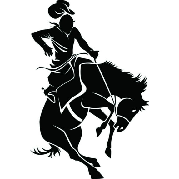 Cowboy Picture Art - Boys Bed Room - Peel & Stick Sticker - Vinyl Wall Decal Size : 16 Inches X 32 Inches