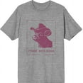 thumbnail image 1 of Cowboy Pig "Piggin' Back Rides" Adult Heather Gray Crew Neck Short Sleeve Tee-Medium, 1 of 4