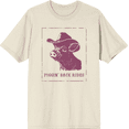 thumbnail image 1 of Cowboy Pig "Piggin' Back Rides" Adult Natural Crew Neck Short Sleeve Tee-XL, 1 of 4