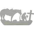 thumbnail image 1 of Cowboy Praying at Cross Wood Shape, 8'' Blank DIY Craft, 1 of 1