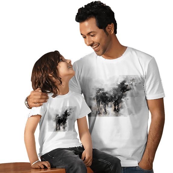 Cowboy Print Kids Shirts Girls Cartoon Comfort Mens Tshirts Graphics for Girly Youth