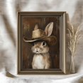 Cowboy Rabbit Western Woodland Animal Spring Brown Hat Baby Room Wall ...