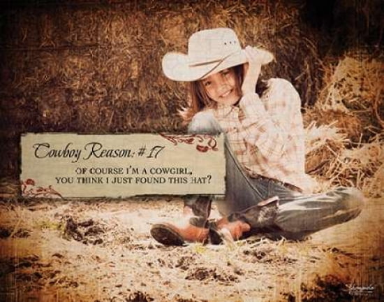 Cowboy Reason 17 Canvas Art - Shawnda Craig (22 x 28)