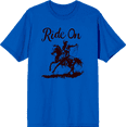 thumbnail image 1 of Cowboy "Ride On" Adult Royal Blue Crew Neck Short Sleeve Tee-3XL, 1 of 4