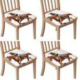 thumbnail image 1 of Cowboy Riding Horse Seat Covers for Dining Room Chairs Set Of 4,Stretch Printed Washable Chair Seat Cover with Elastic Ties and Button,Removable Waterproof Couch Cushion Covers, 1 of 6