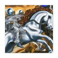 thumbnail image 1 of Cowboy Riding Wild Steed - Canvas, 1 of 10