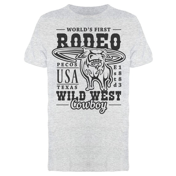Cowboy Rodeo Longhorn Bull Tee Men's -Image by Shutterstock